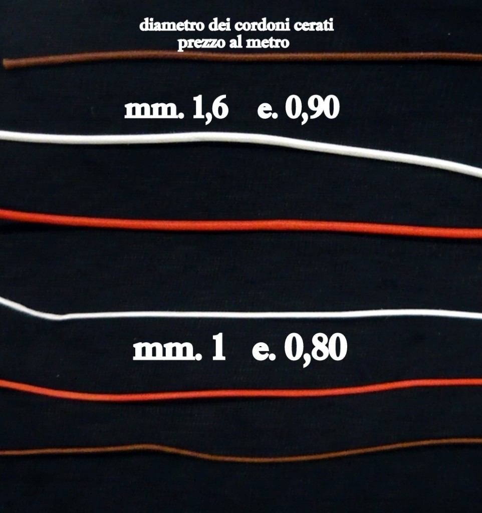 cordone cerato diametri e prezzi