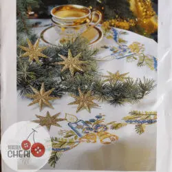 Tovaglia da ricamare cm 80 x 80 ( kit completo)
