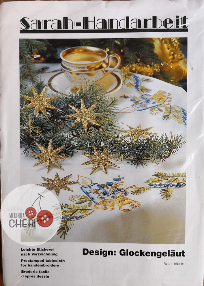 Tovaglia da ricamare cm 80 x 80 ( kit completo)