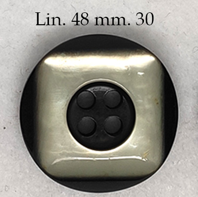 Bottone in resina grigio sfumato anni 70 - lin 48 = mm 30
