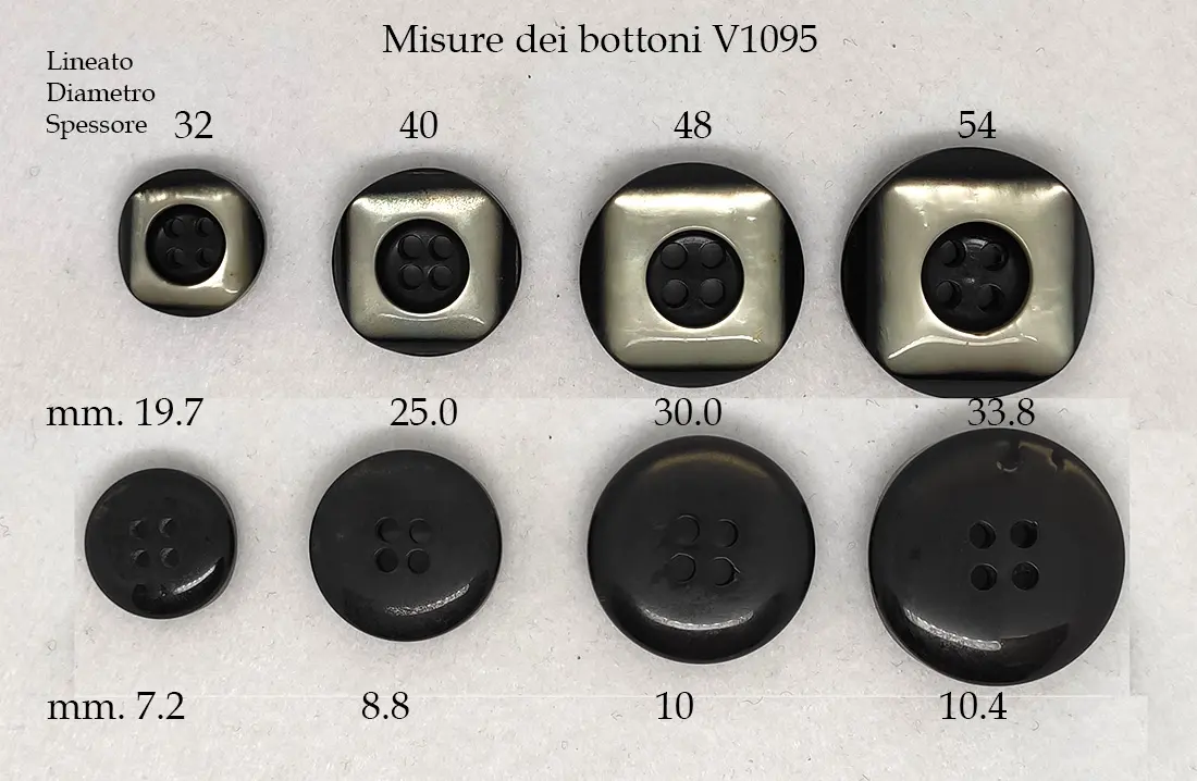 Bottone in resina grigio sfumato anni 70 - immagine 2