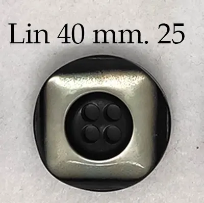 Bottone in resina grigio sfumato anni 70 - immagine 5