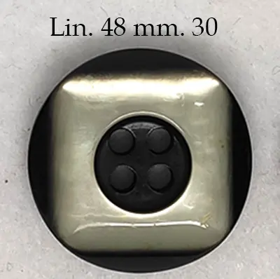 Bottone in resina grigio sfumato anni 70 - immagine 6