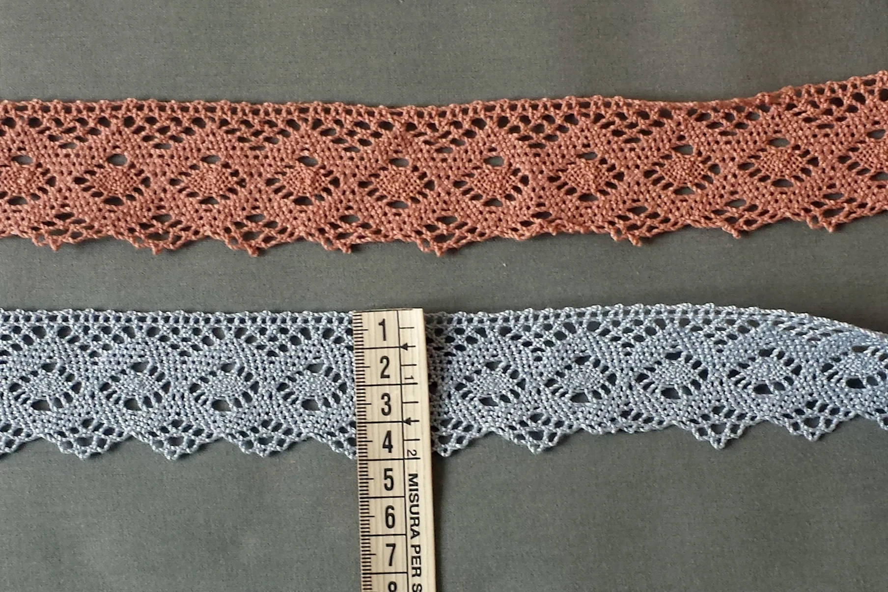 Pizzo colorato mm. 40 (100% cotone ) - immagine 3