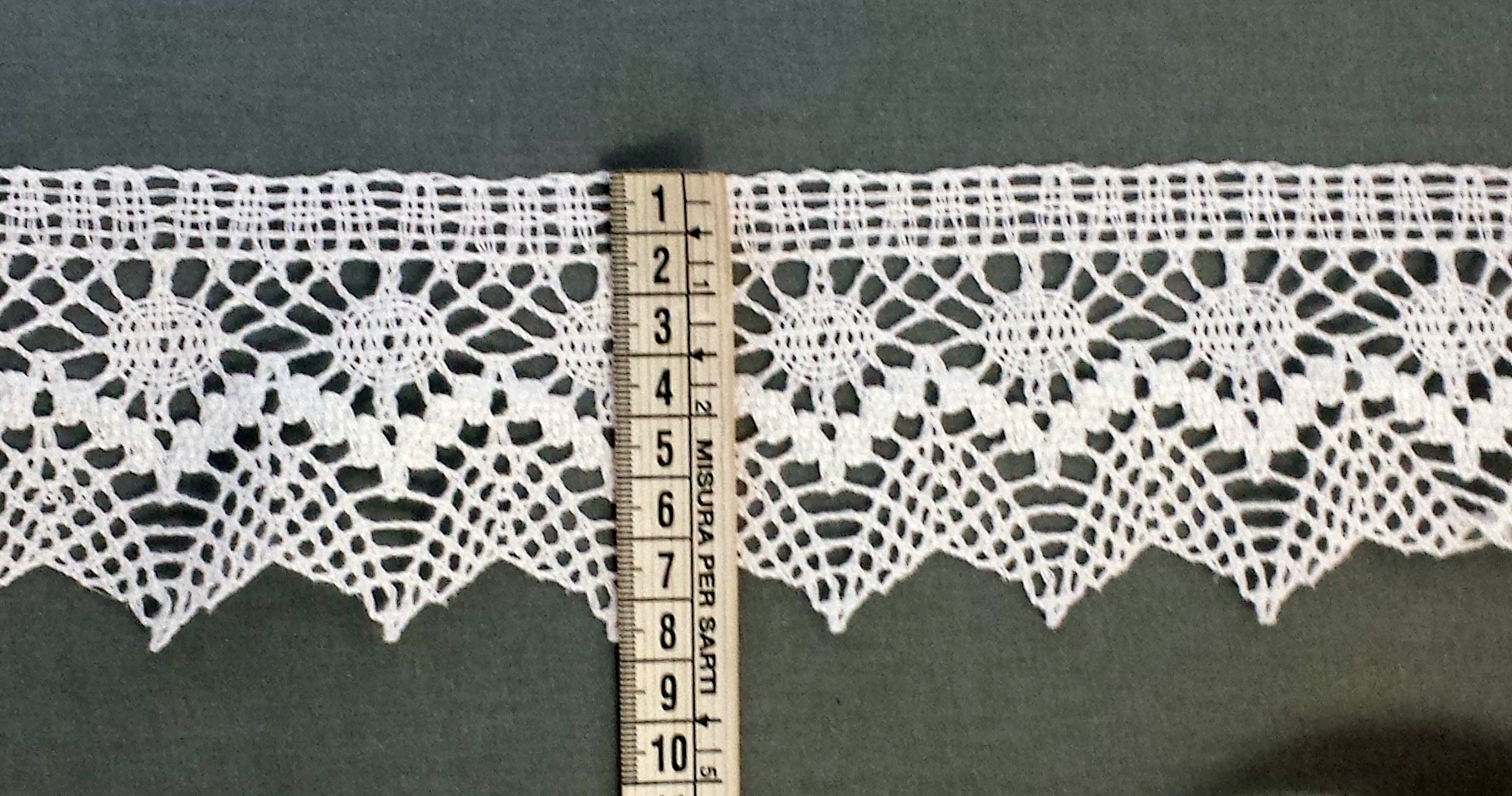 Pizzo bianco  mm. 75 - immagine 3
