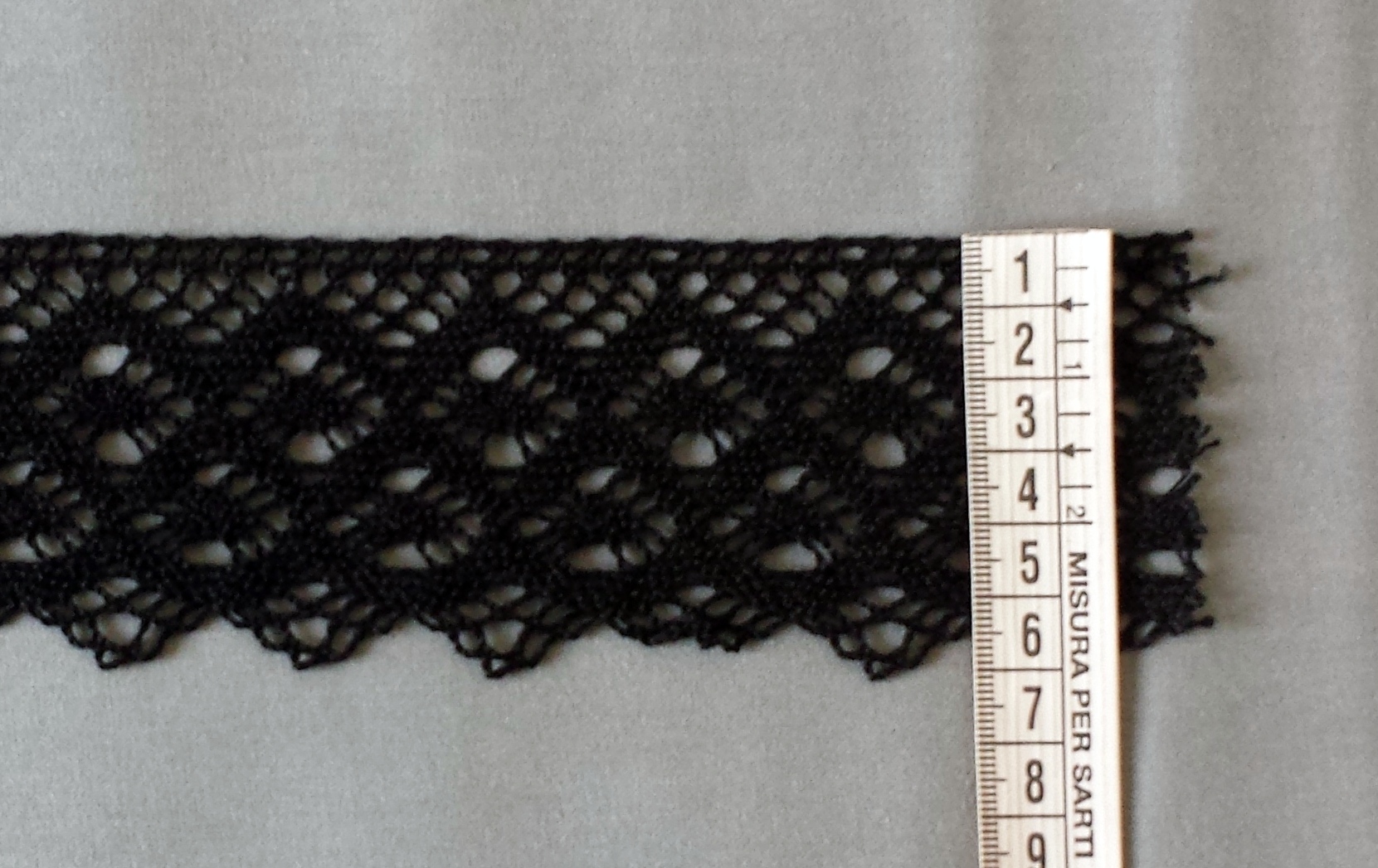Pizzo  nero mm. 60 (100% cotone ) - immagine 3