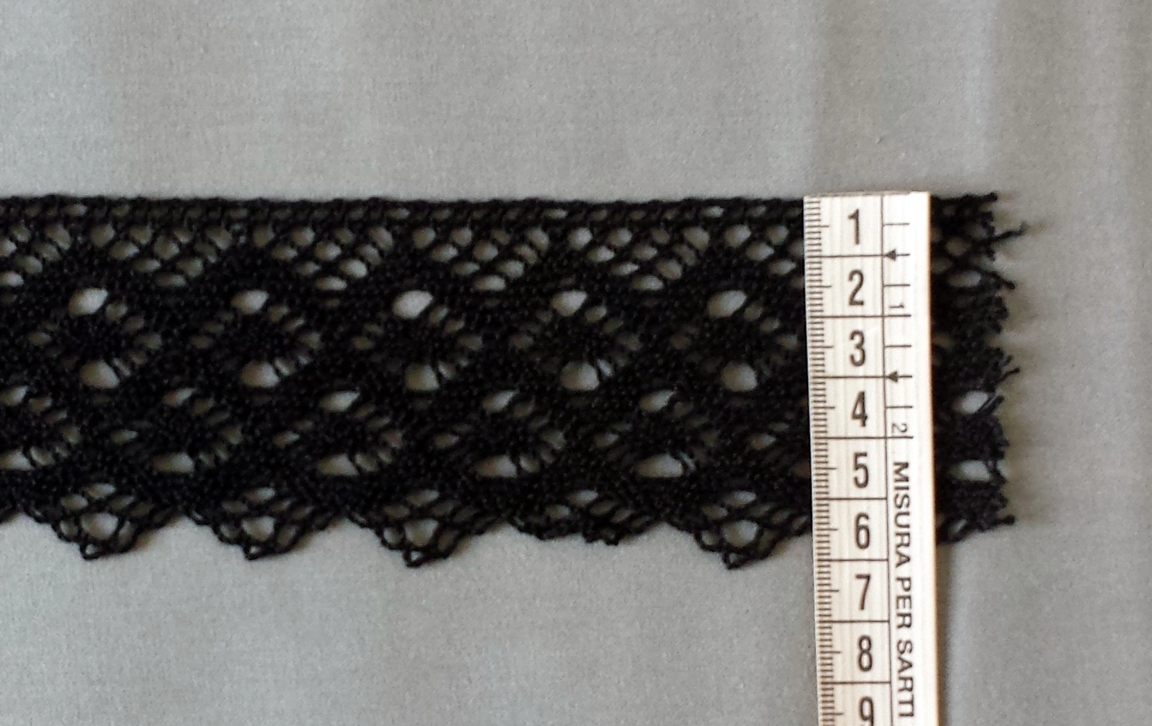 Pizzo  nero mm. 60 (100% cotone ) - immagine 3