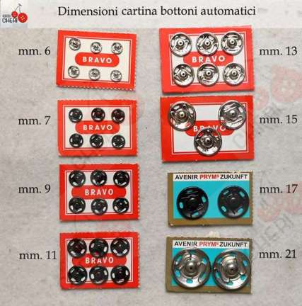 CARTINE BOTTONI AUTOMATICI