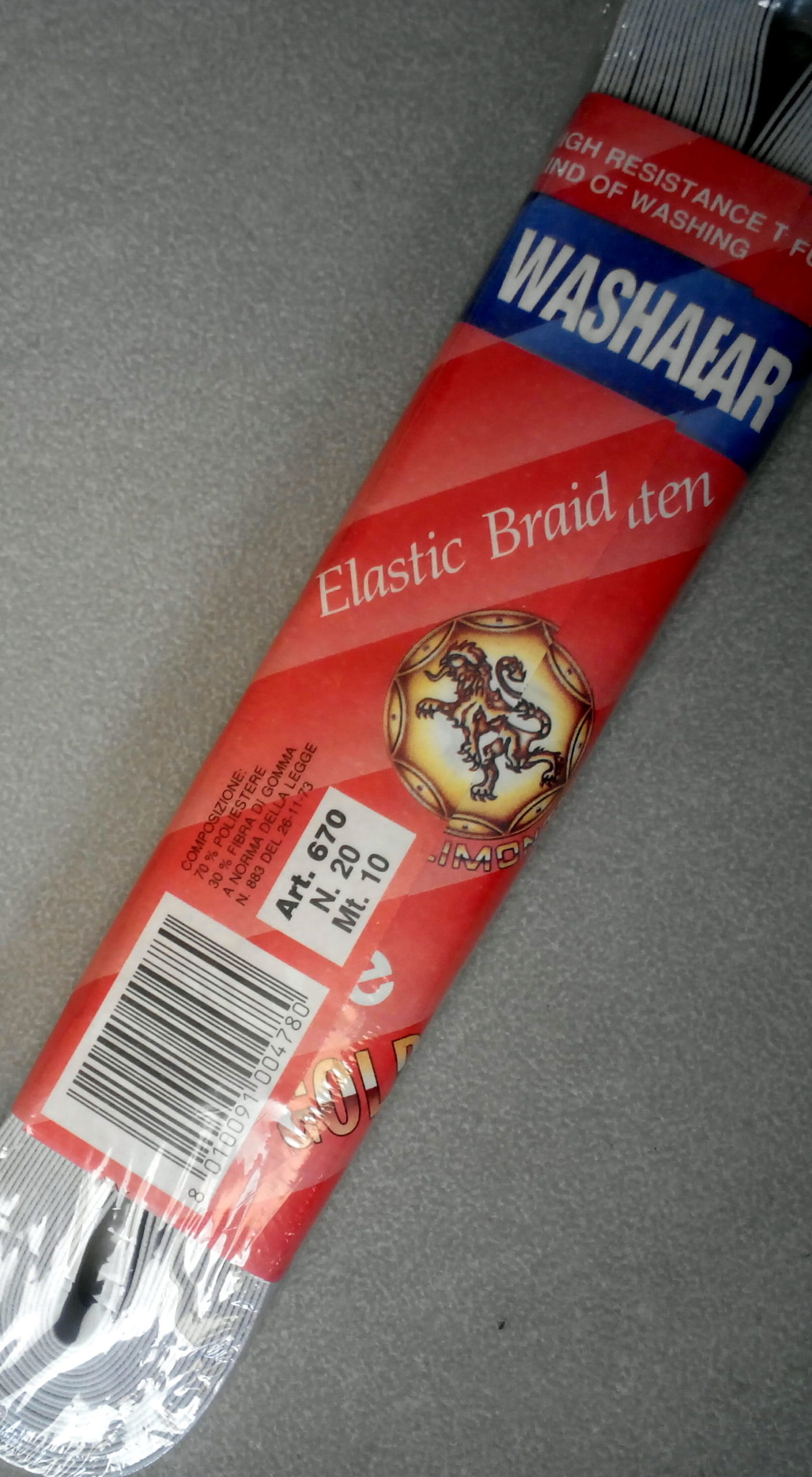 Elastico trecciato lavabile bianco - immagine 4