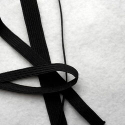 Elastico nero trecciato  lavabile - n°16 mm. 10