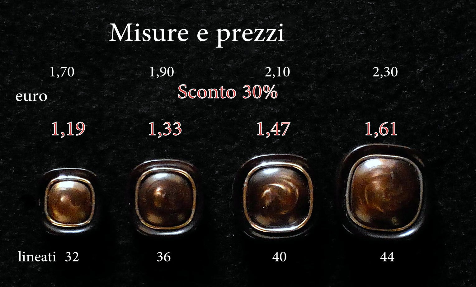 Bottone quadrato anni 70 (art. V1037) - immagine 4