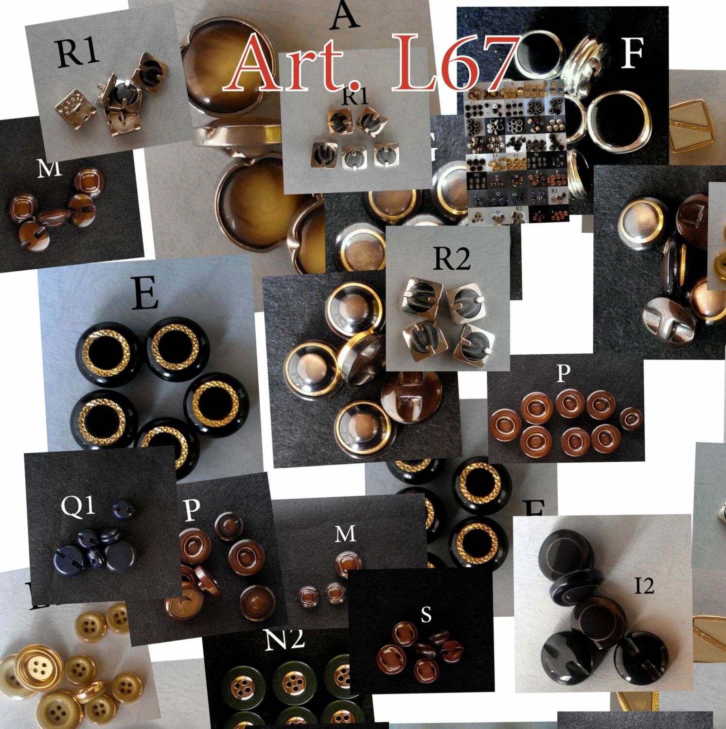 Set di bottoni vintage degli anni 60/70/80