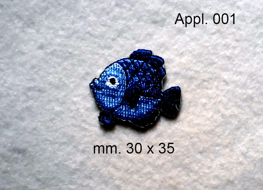 Pesciolino azzurro (Applicazione termo adesiva )