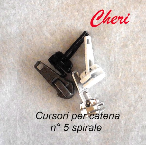 Cursore per cerniera lampo YKK catena 5 spirale