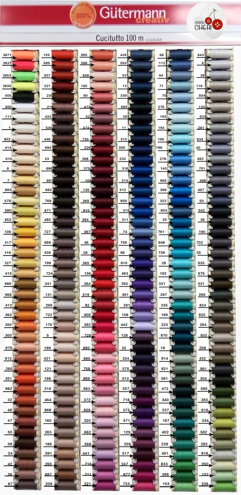Cartella Colori Filo Gutermann