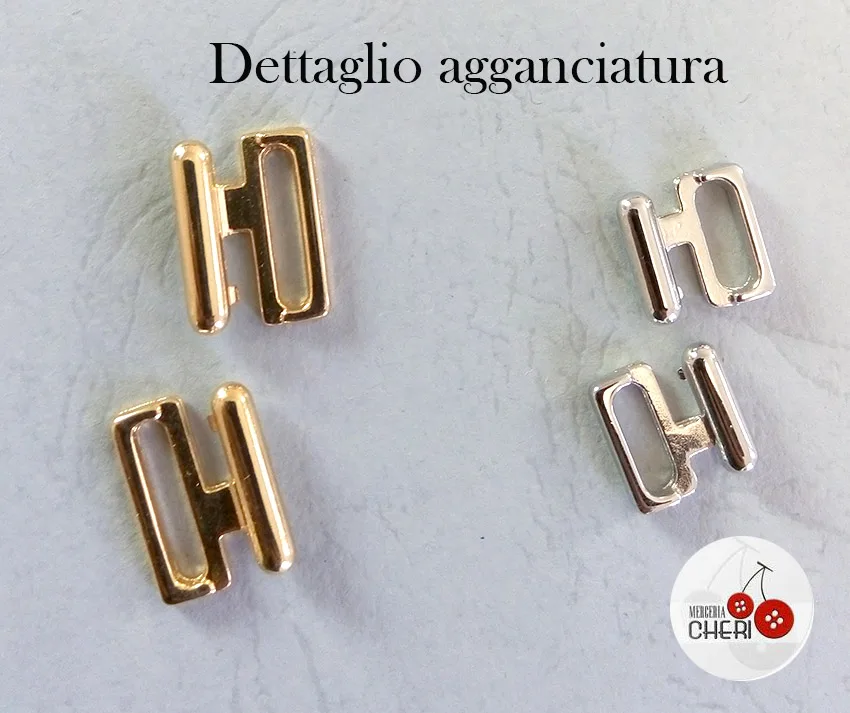 Ganci reggiseno lega metallica cromata - immagine 6