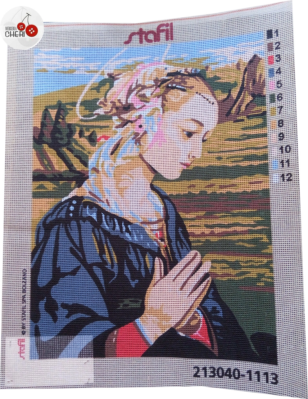 Canovaccio Madonna che prega cm 30x40