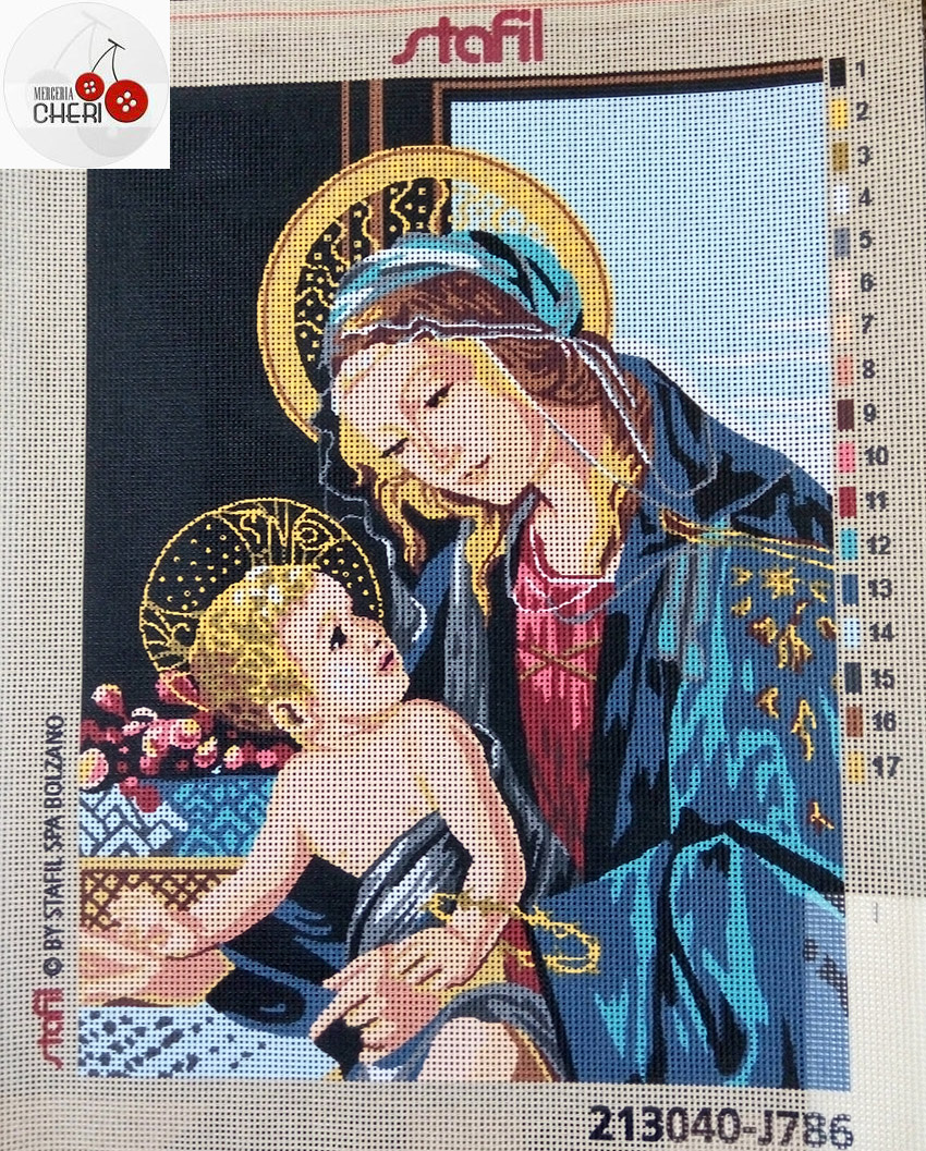 Canovaccio cm 30x40 Madonna con bambino