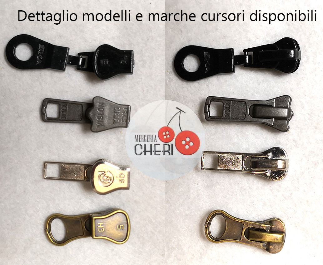 Acquista 10 pz Cursore Cerniera In Metallo Piccola Chiusura Kit di