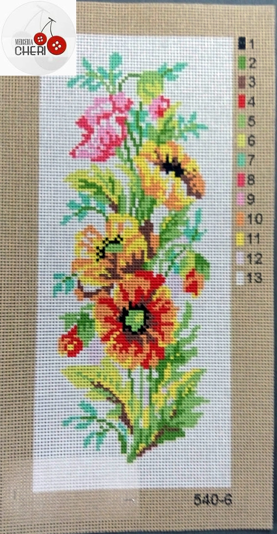 FIORI Quadro mezzo punto cm 16 x 38 - immagine 3