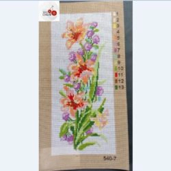 Canovaccio FIORI mezzo punto cm 16 x 38