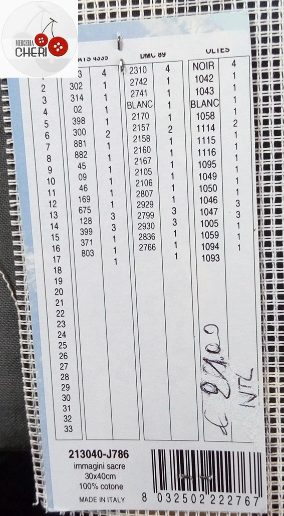 Canovaccio cm 30x40 Madonna con bambino - immagine 3