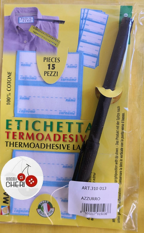 Etichetta termoadesiva con penna