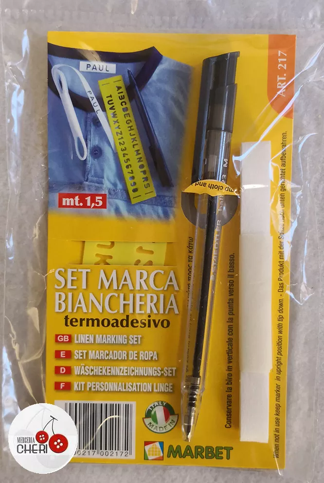 Set marca biancheria termo adesivo