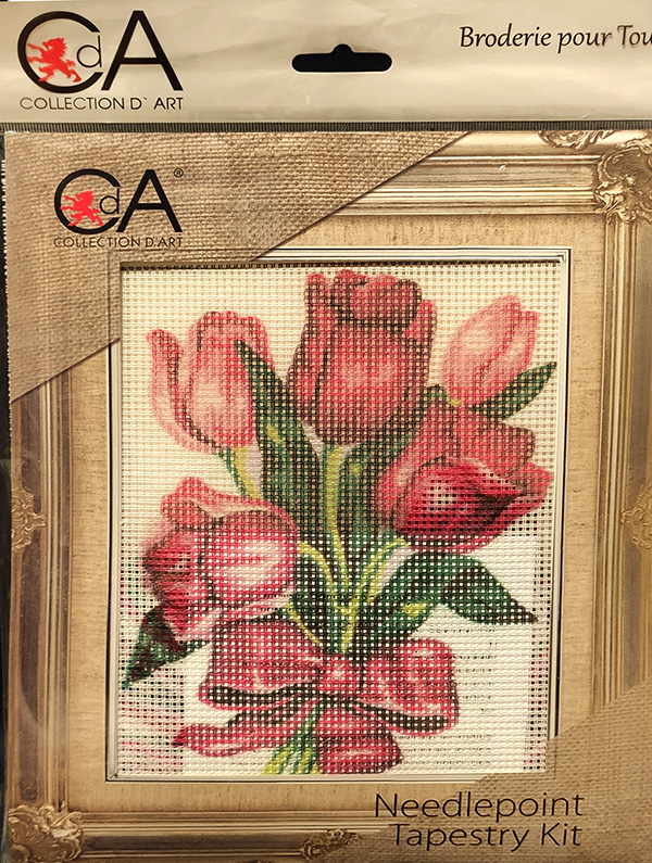 I tulipani set ricamo mezzopunto