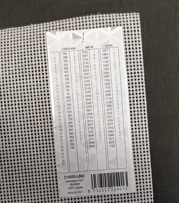 vaso di fiori da ricamare cm 40x50 - immagine 2