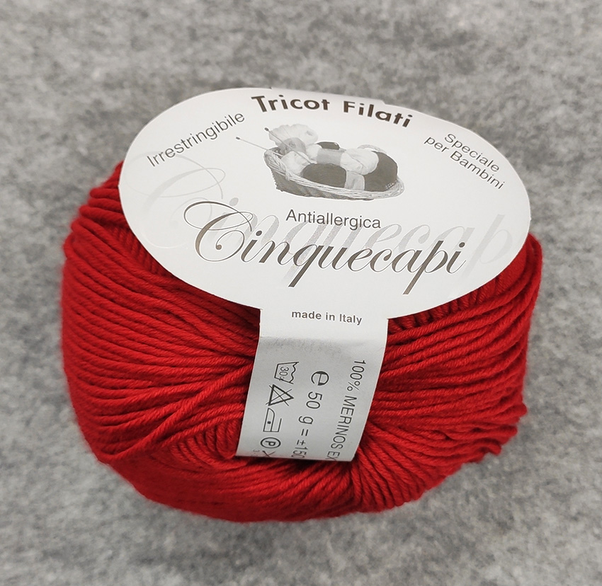 Gomitolo lana merinos cinque capi col. 35