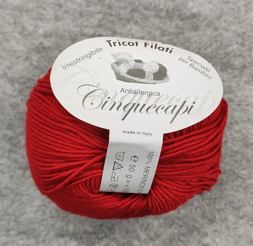 Gomitolo lana merinos cinque capi col. 35