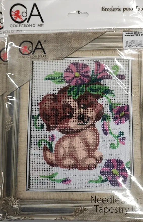 Collection d'art-Cagnolino con i fiori
