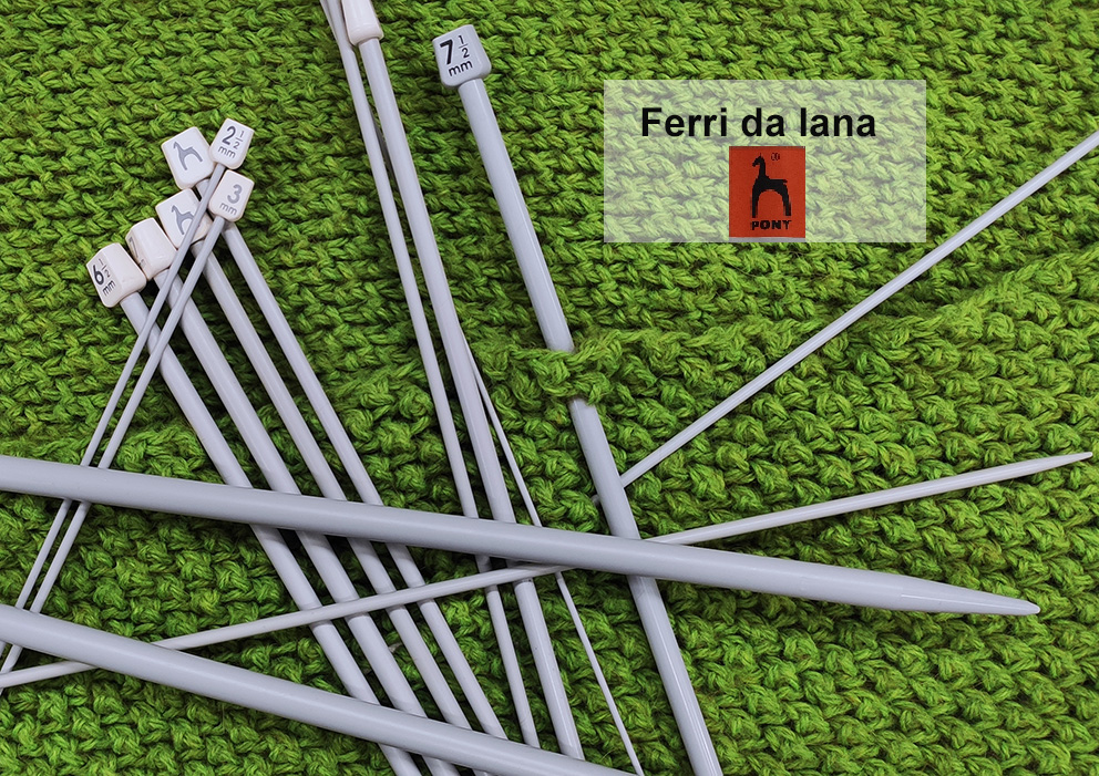 Pony Classic Ferri Da Maglia Punta Singola – 40 Cm X 3 Mm, Alluminio Anodizzato, Multicolore