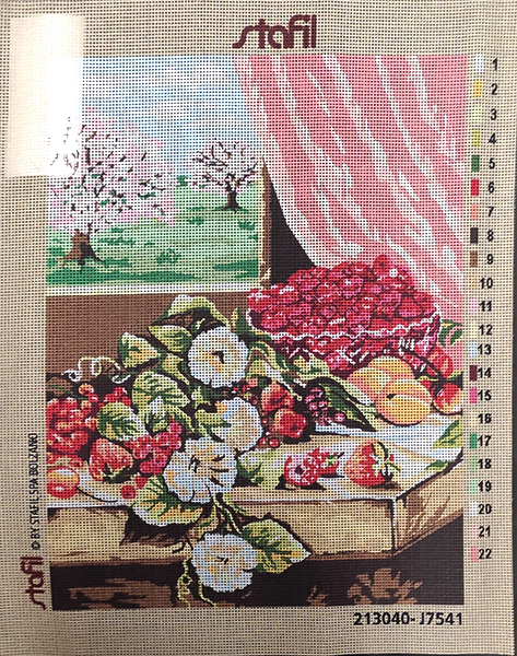 Kit ricamo Natura morta Primavera cm 30x40 - immagine 3