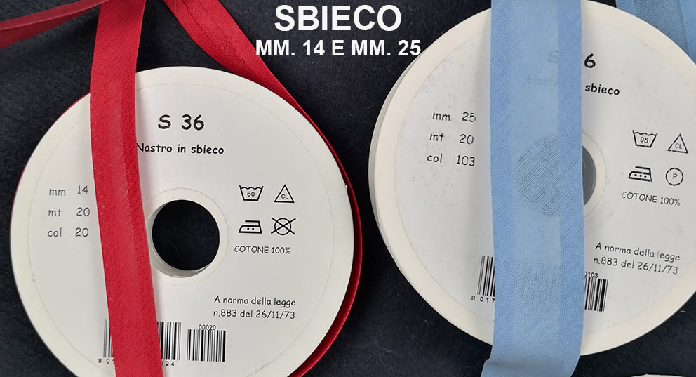 Sbieco nastro puro cotone - immagine 3
