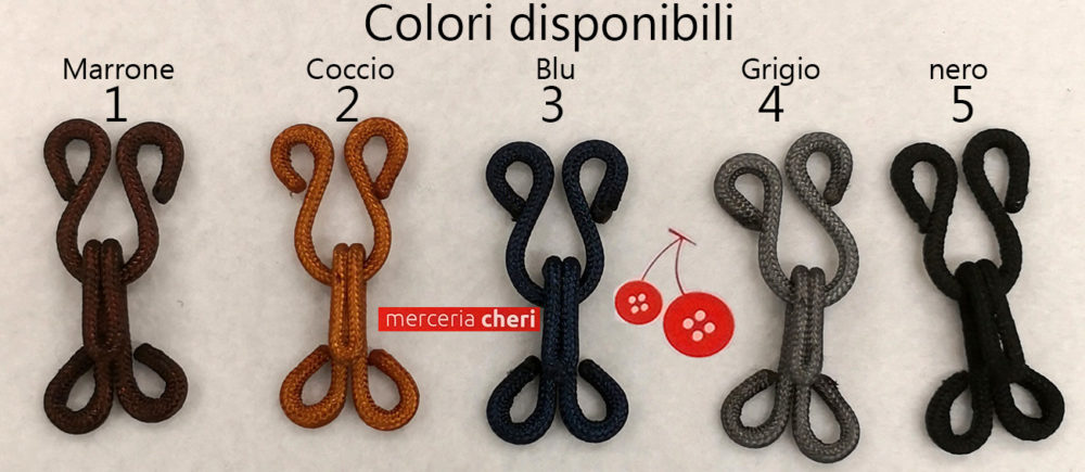 Uncinelli rivestiti Colori disponibili Uncinelli rivestiti