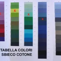 TABELLA COLORI TABELLA COLORI SBIECO COTONE