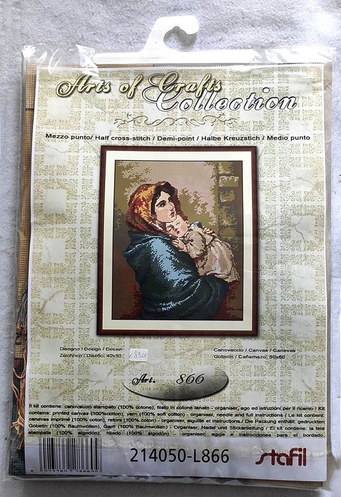 Kit ricamo Madonnina d'apres del Ferruzzi - immagine 2
