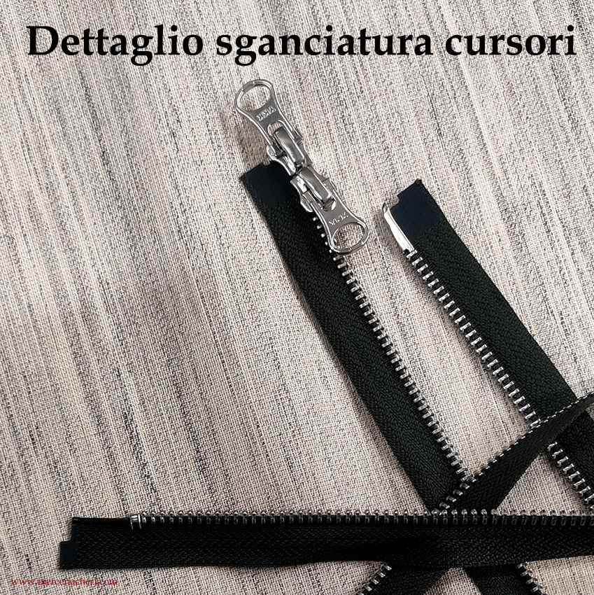 Cerniera YKK doppio cursore metallo cm. 75 - immagine 5