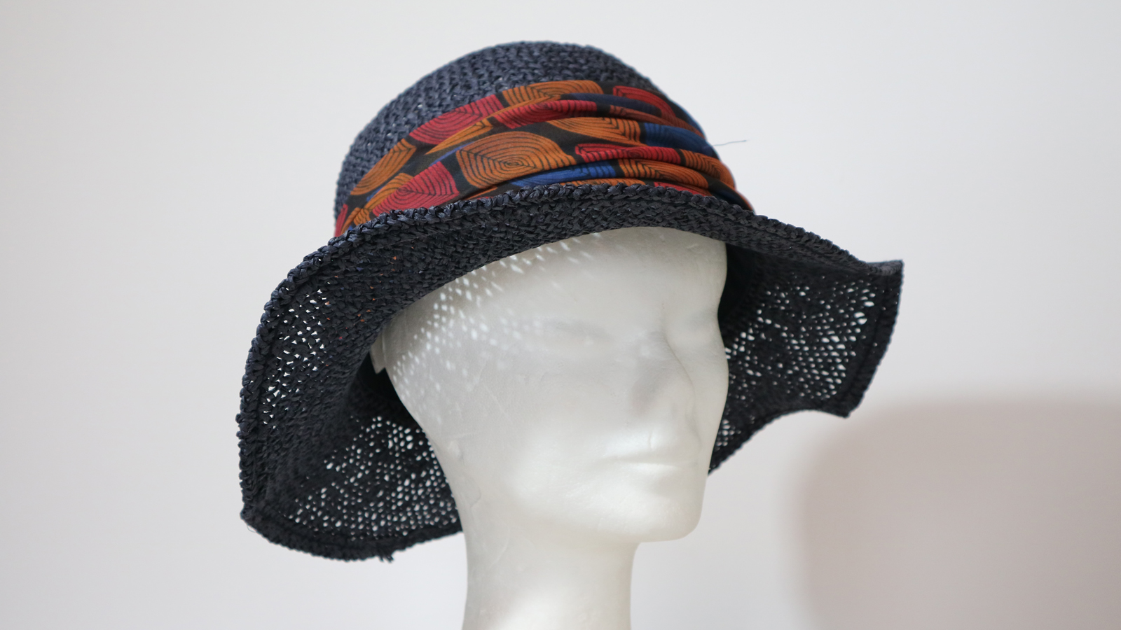 Cappello da spiaggia traforato Blu Navy - immagine 2