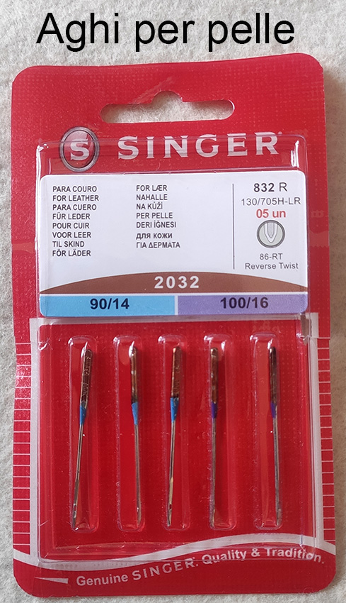 Aghi Singer 2032 90/14 100/16 PER PELLE