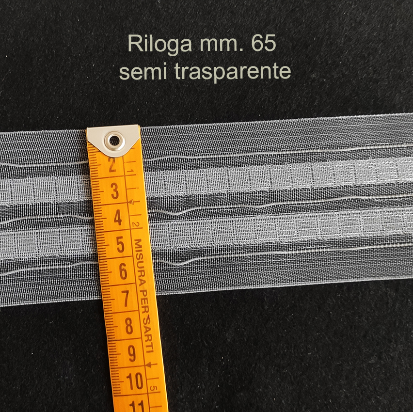 Fettuccia riloga semitrasparente mm. 65 - immagine 3