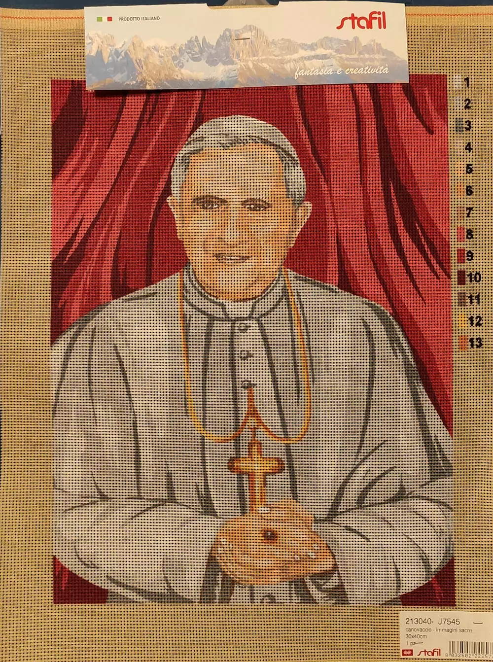 Papa BENEDETTO XVI da ricamare cm 30x40