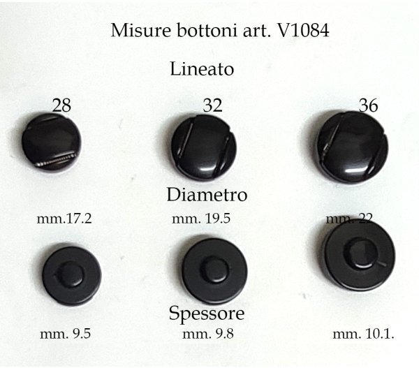 Bottone vintage nero - immagine 3