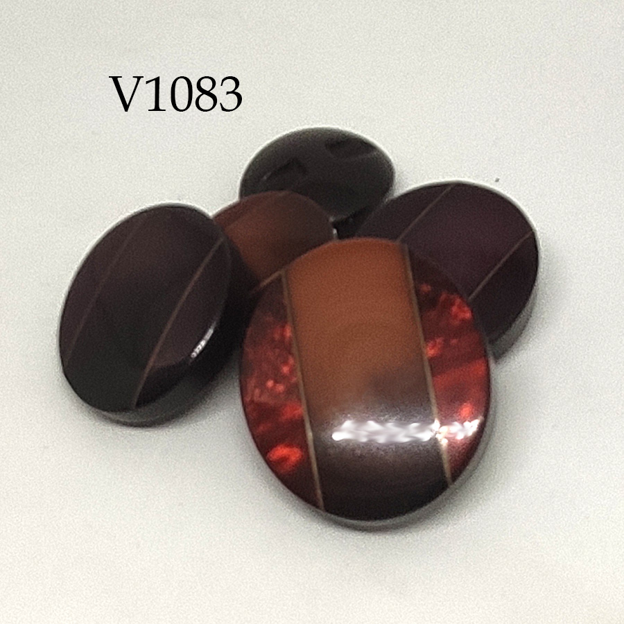 Bottone vintage ovale anni 60 - immagine 2