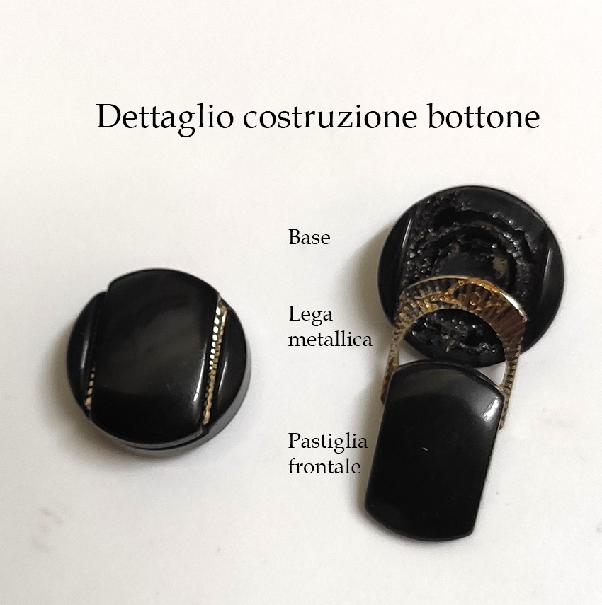Bottone vintage nero - immagine 2