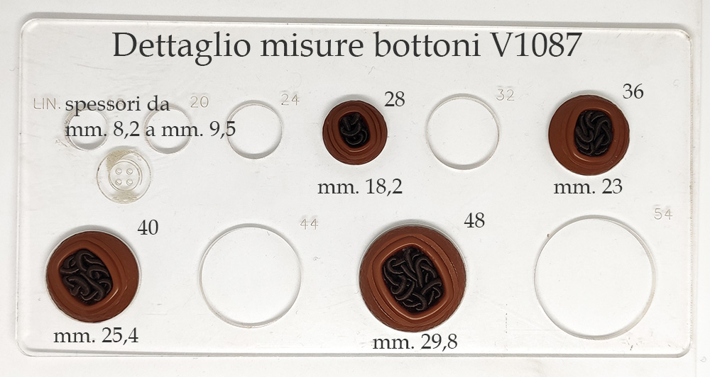 Misure v 1087 Bottone Vintage dei mitici anni 60