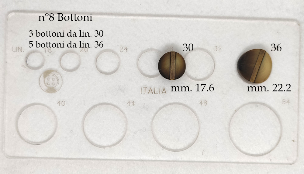 set di 8 bottoni vintage metà 70 - immagine 3