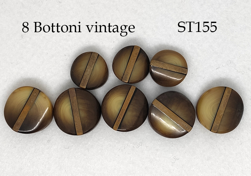 set di 8 bottoni vintage metà 70 - immagine 4